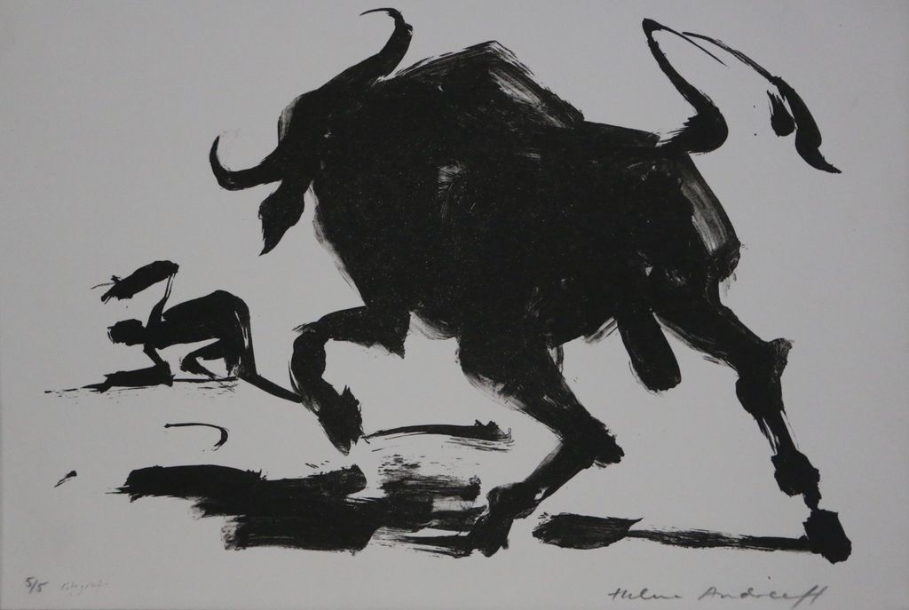 'Tjuren', 1985, ett konstverk av Helena Andreeff Laurin