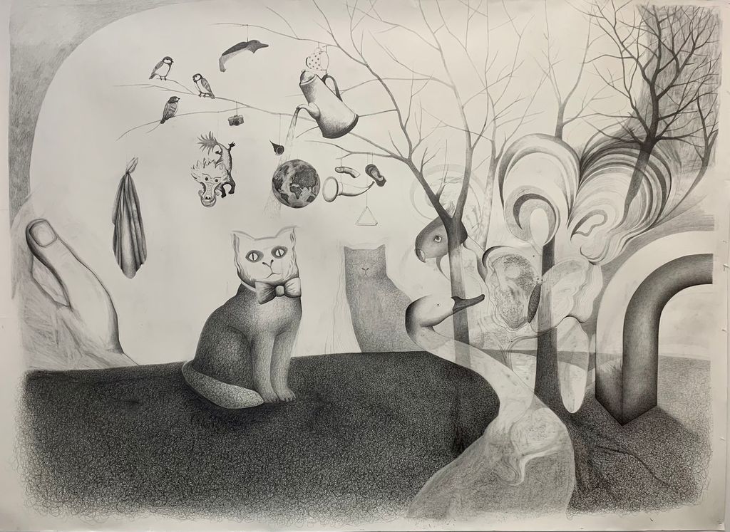 'Leksakslandet', 2020, ett konstverk av Lisa Källsen