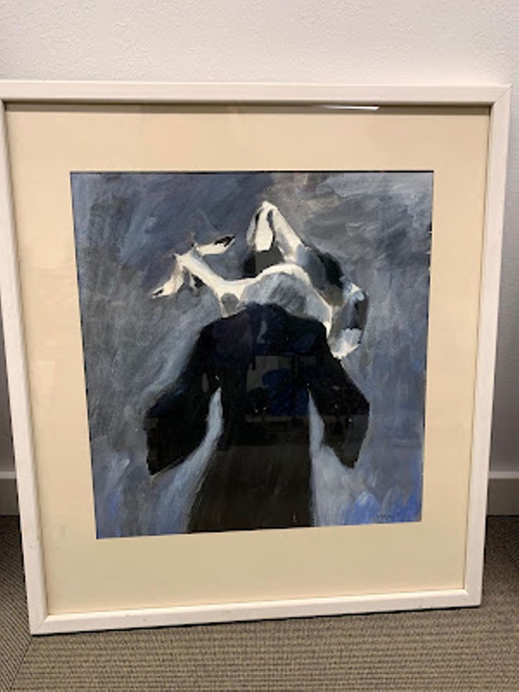 '2019 En man som bär två getter på sina axlar, Hans Nygren', 2019, ett konstverk av Hans Nygren