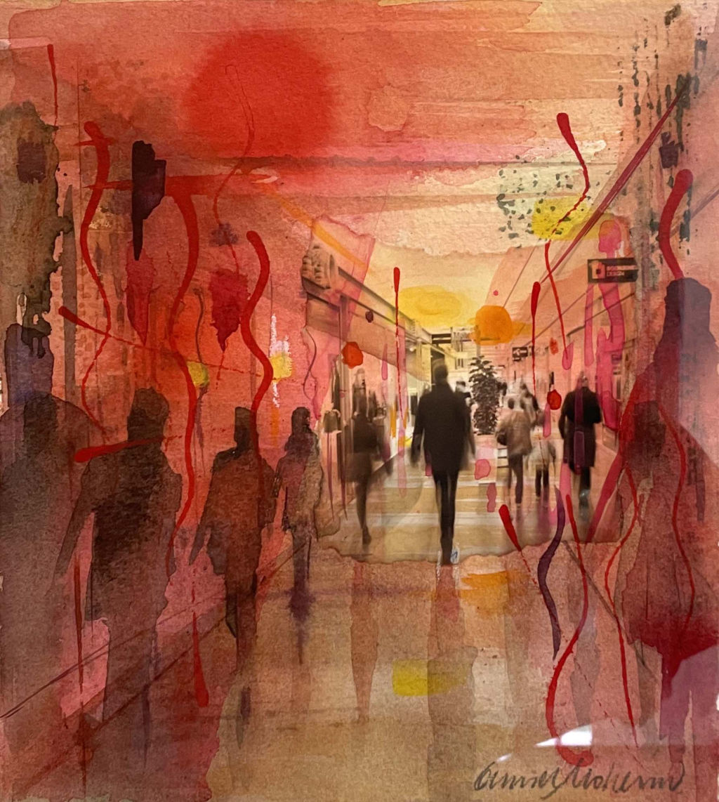 'Akvarell "Galleristråk"', ett konstverk av Gunnel Moheim