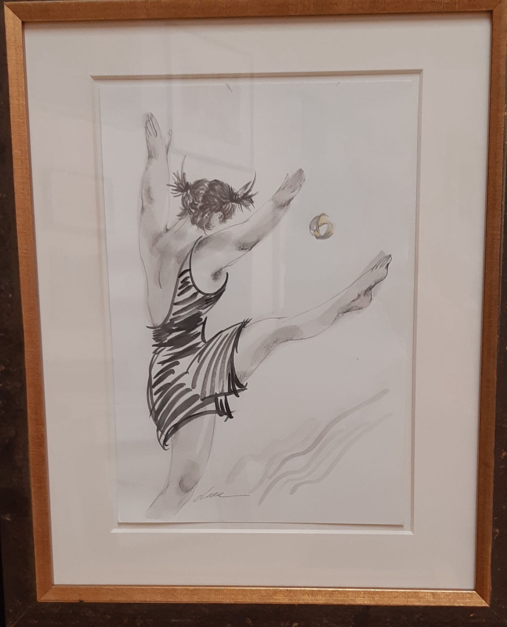 'Akvarell/tusch', ett konstverk av Lara Simonof