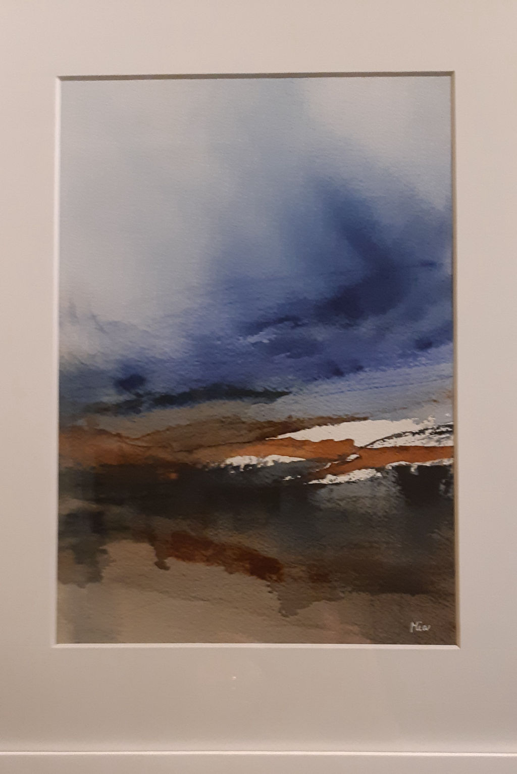 'Akvarell "Snöstorm"', ett konstverk av Maria Eklund