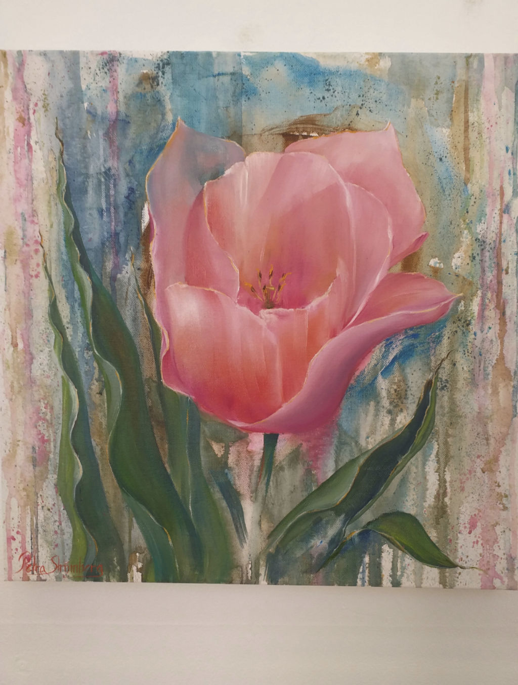 'Akryl "Triump Tulpan Mistress Mystic"', ett konstverk av Petra Strömberg