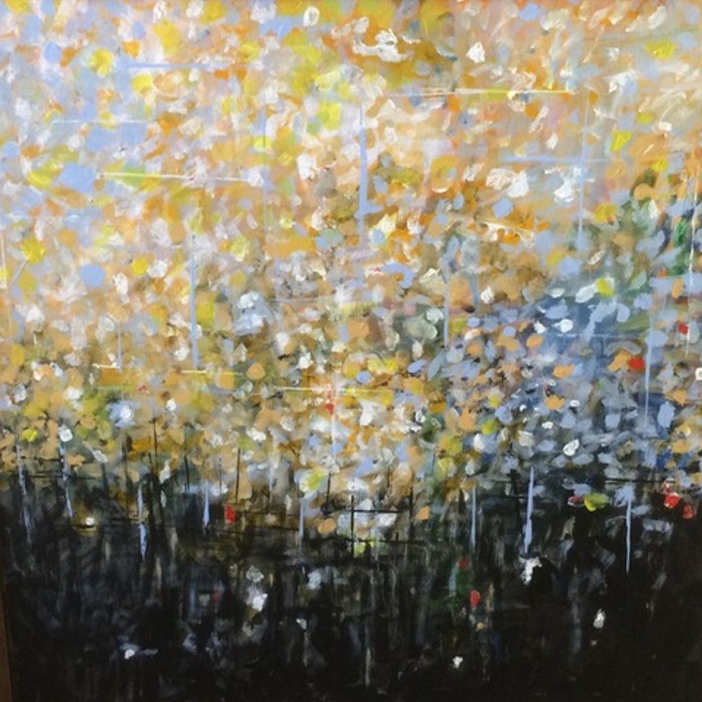 'Akrylmålning "Himmelsblomster"', ett konstverk av Uno von Corswant