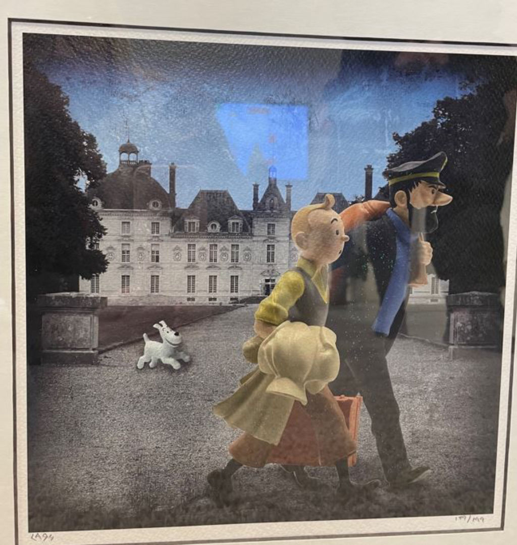 'Tintin "På väg mot äventyr"', ett konstverk av Lars Tunebo