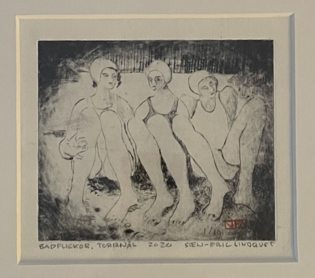 'Badflickor', 2020, ett konstverk av Sten-Eric Lindquist