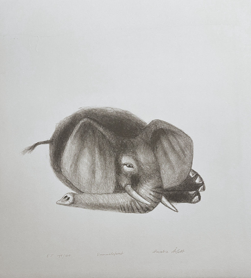 'Dammelefant', 2012, ett konstverk av Amalia Årfelt