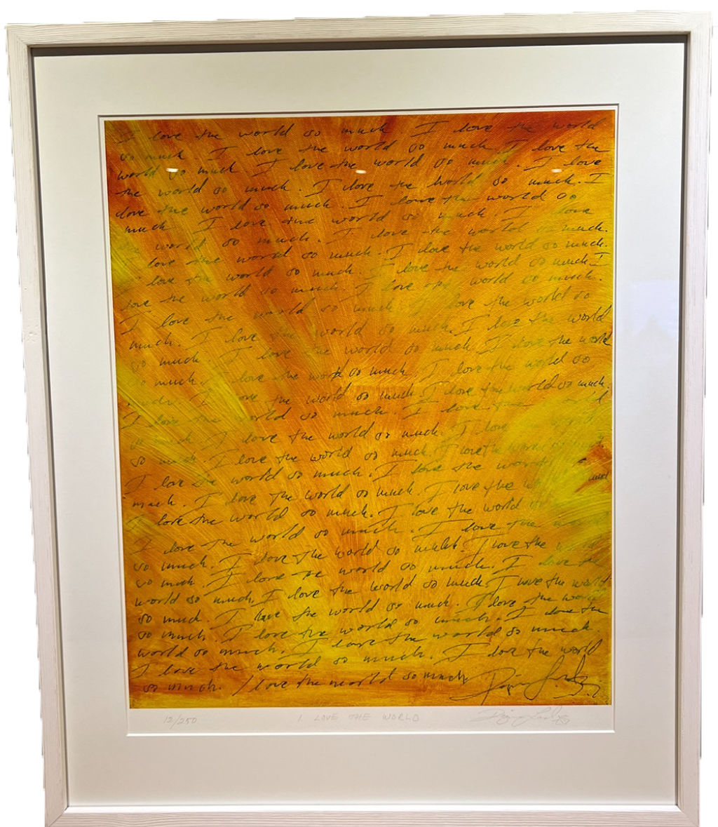 '11. I love the world -space', ett konstverk av Regina Lund