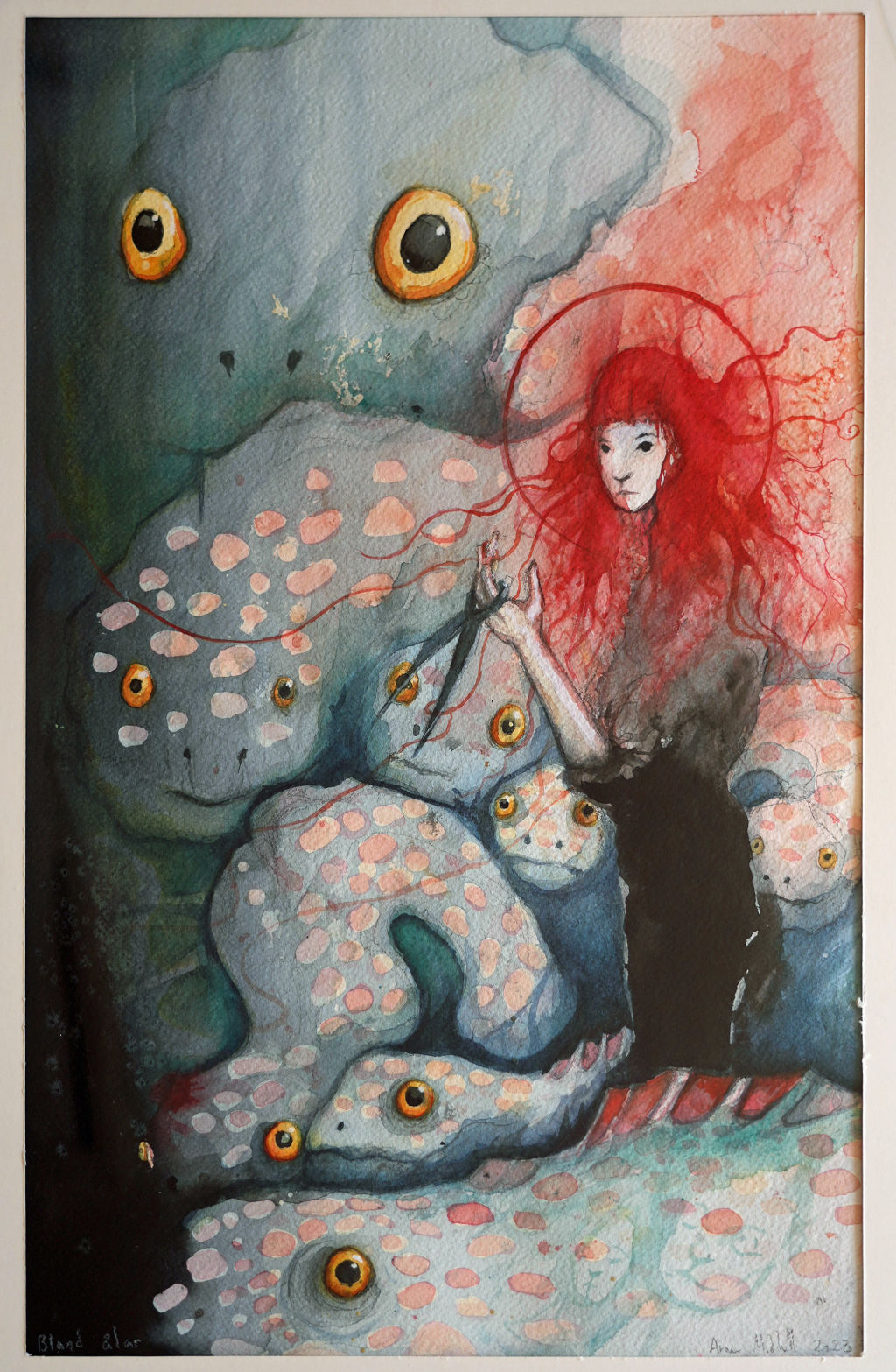 'Bland ålar (2)', ett konstverk av Aron Midhall