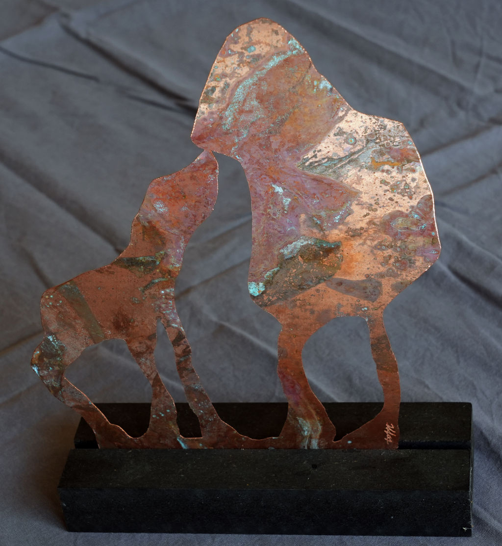 'Flickan & djuret (18)', ett konstverk av Lisa Tofft