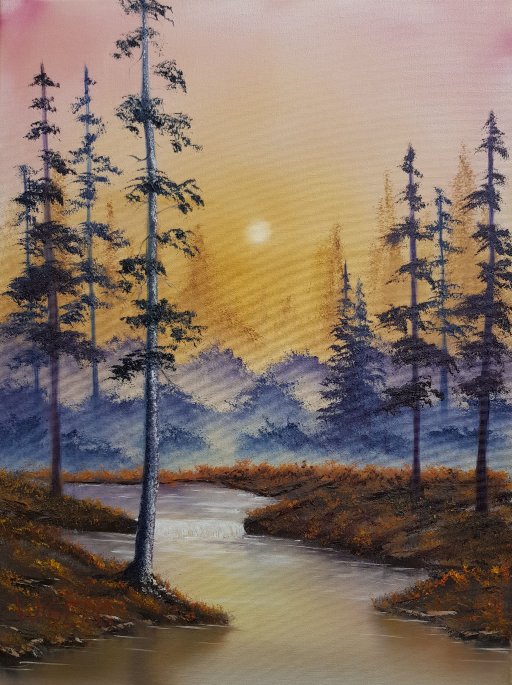 '17.01. Golden Mist Oval', 2023, ett konstverk av Anders Wiberg